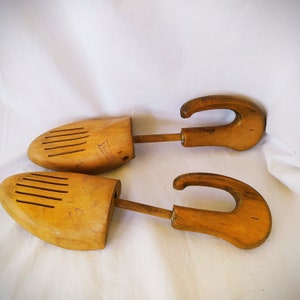 Handcrafted wooden shoe lasts.Vintage shoe lasts