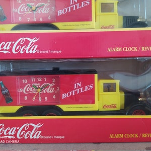 Coca Cola items truck clock
