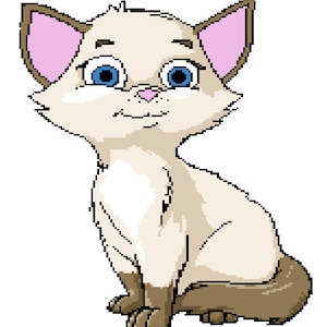 Siamese Kitten Graph Chart and Written Row Counts