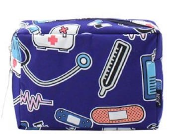 Nurse Medium Cosmetic Bag 613 blue FREE Vinyl Heat Transfer Monogram 613