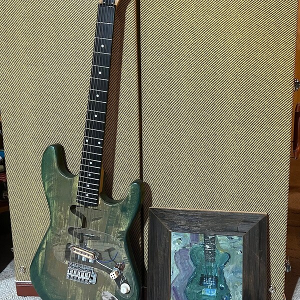 Peinture originale et guitare personnalisée Barncaster Guitare électrique