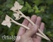 Hair Stick Pair 'Ivy Leaves', Handmade Wood Hair Sticks, Handcarved Ivy Leaf Hair Accessories - MADE TO ORDER 