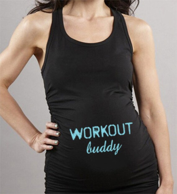 Maternity / Pregnancy Fitness Tank Top Workout Buddy. Etsy