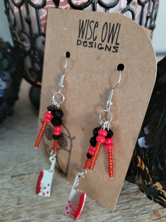 Handmade Serial Killer Murder Axe Earrings - Etsy