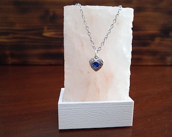 Blue heart necklace. Perfect Christmas present. Gift. Friend, wife, girlfriend, sister, niece, cousin.