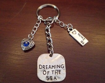 Dreaming of the sea bag charm, keyring, gift, teacher, friend, present. Wild swim, wild swimming, swimming, sea swimming, cold water therapy