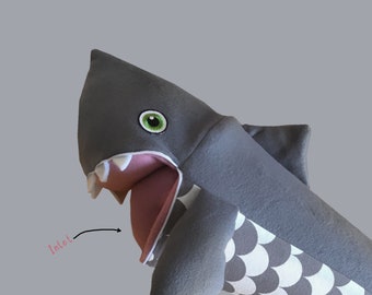 HUNGRY SHARK stuffed animal school enrollment canycone candy shark cuddly Shark Colour grey