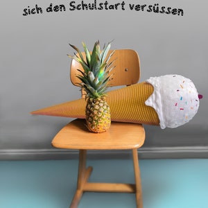 Schultüte EIS individuelle Zuckertüte Waffeleis mit leichtem Schmelz ganz nach eurem Geschmack AUFTRAGSARBEIT