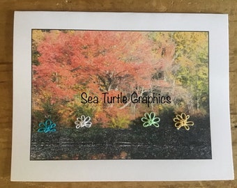 Tatted Notecards - Fall Leaves