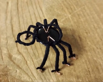 Handmade Tatted Spider Ornament – Unique Fiber Art Decor