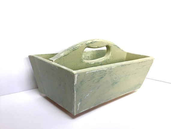 Cesta de trug de jardín pintada de madera. Caja de | Etsy