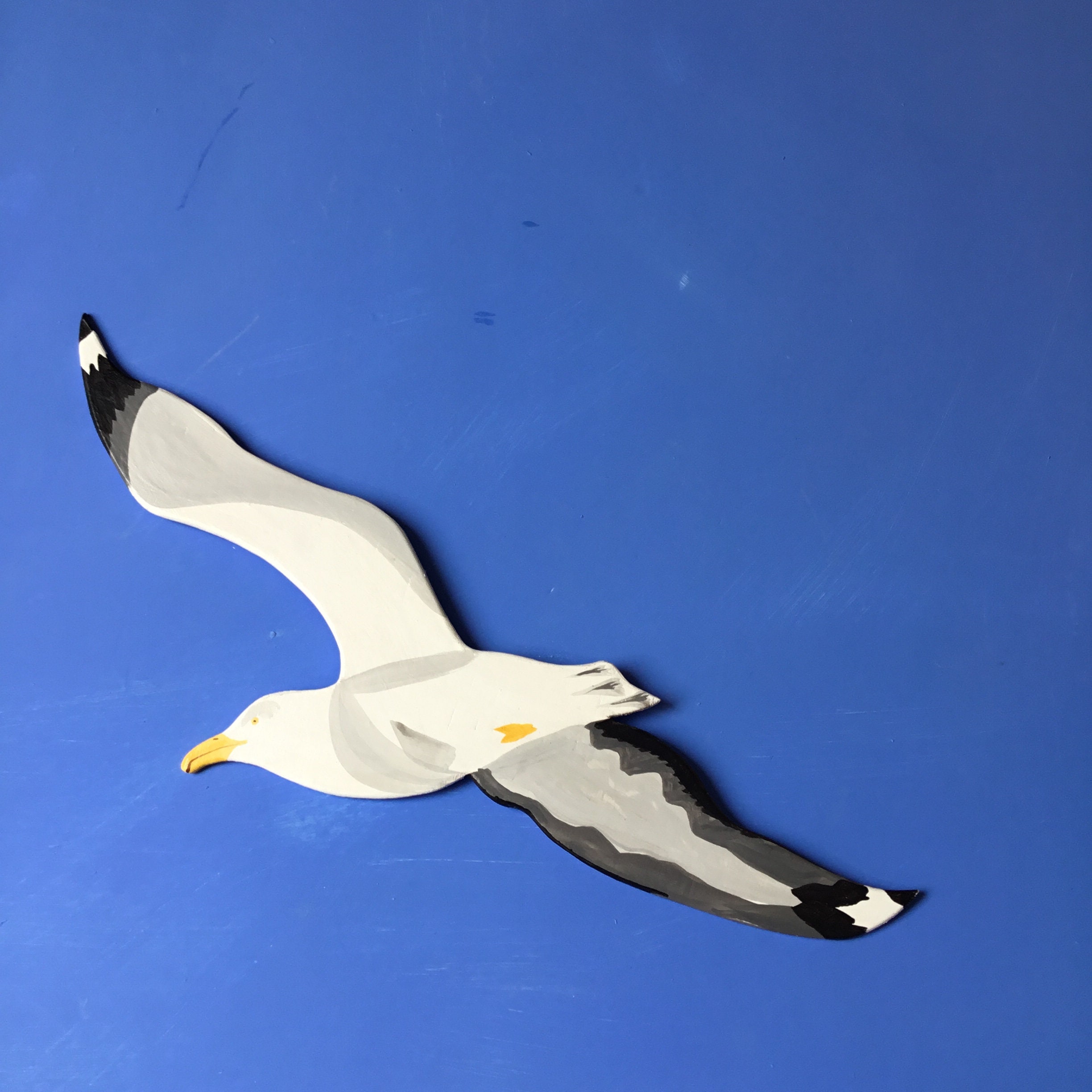 Set of 3 flying seagulls. Wall decoration. Etsy