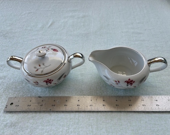 vintage Zucker und Milchkännchen --Empress China im Prelude Muster