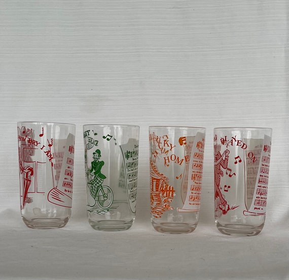 Juice Glasses/ Mid Century Juice Glasses/ Jelly Glasses/ Etsy