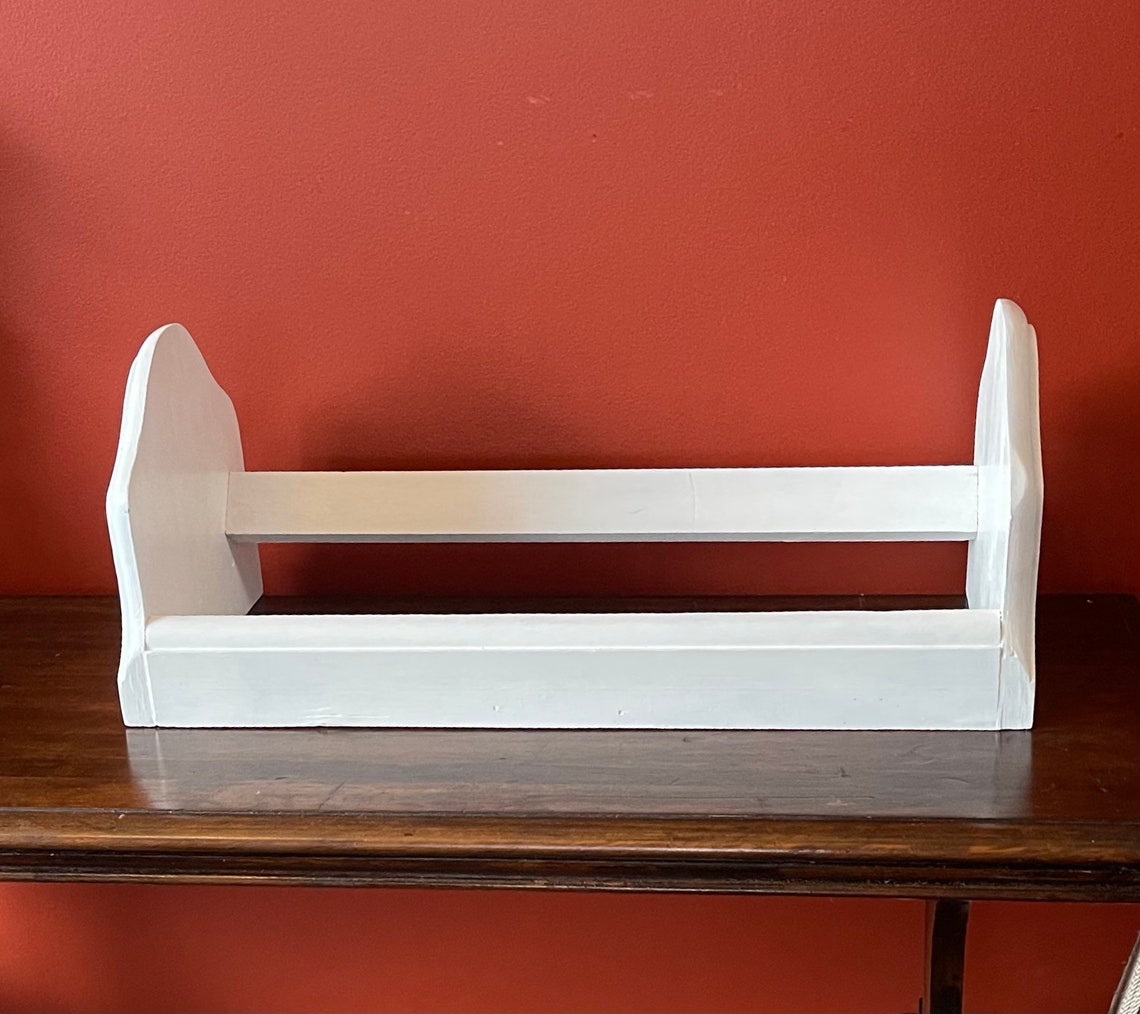 Vintage Book Rack/ White Book Rack/ Tabletop Book Rack Etsy