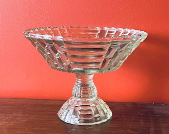 vintage footed bowl/ footed compote/ vintage fruit bowl