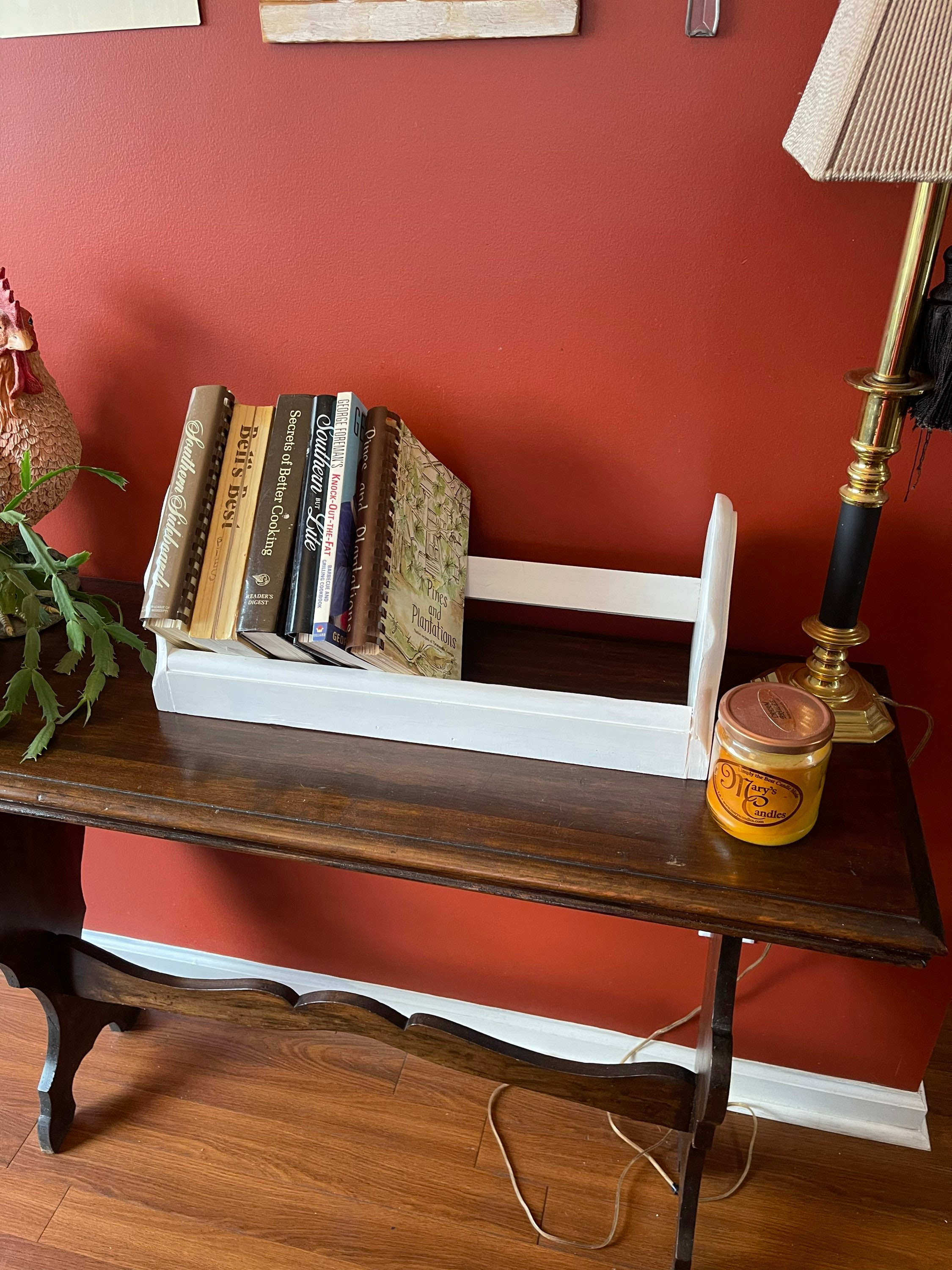 Vintage Book Rack/ White Book Rack/ Tabletop Book Rack Etsy