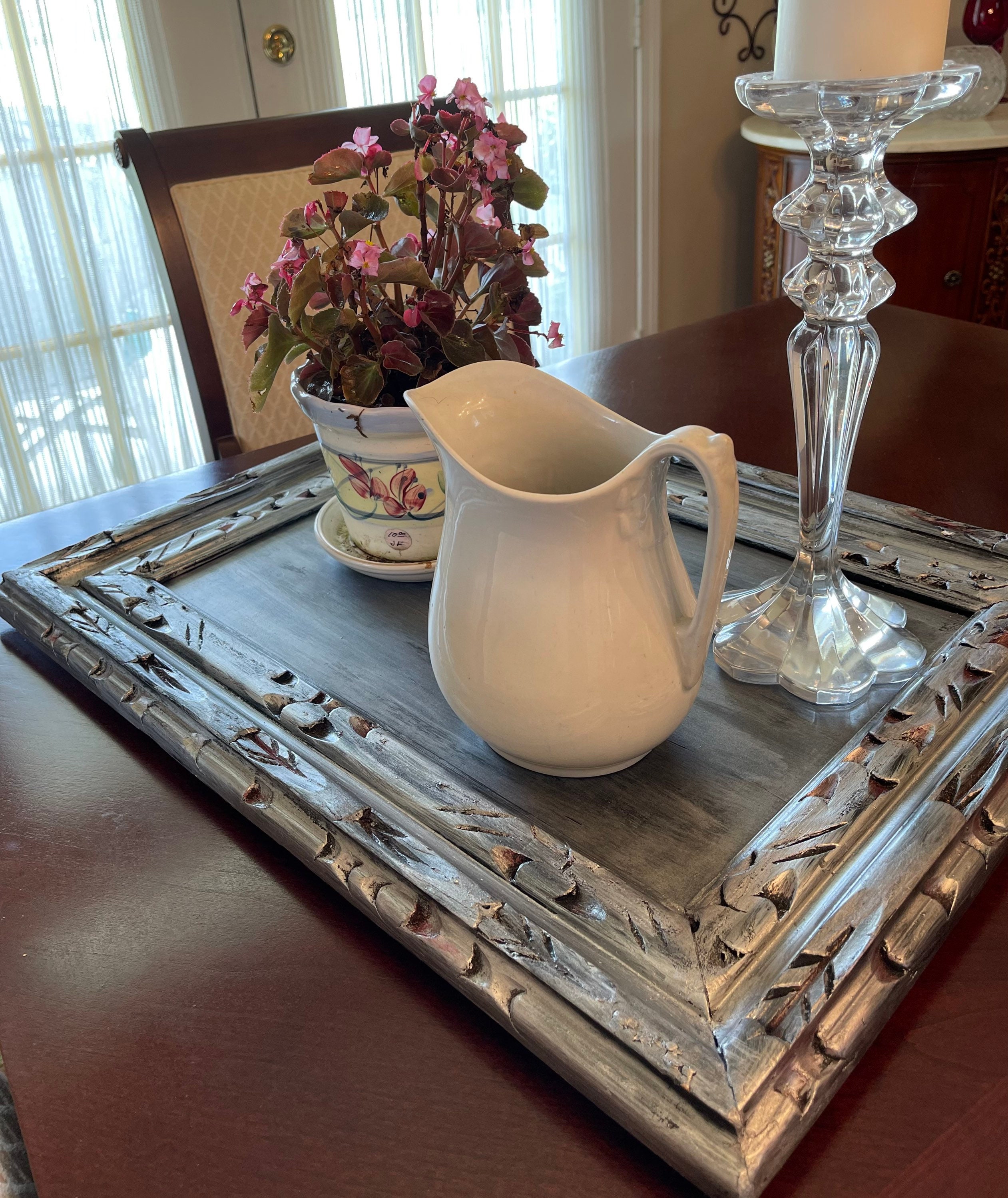 Decorative Tray/ Decorative Serving Tray/ Coffee Table Centerpiece