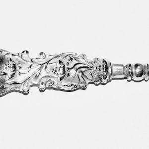 Antique Ornate  Sterling Silver Button Hook
