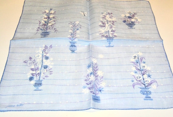 Joanne Miller Designer Signed Linen Handkerchief … - image 2