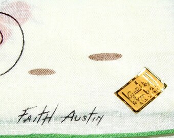 Faith Austin Never Used, with TAG, Designer Handkerchief