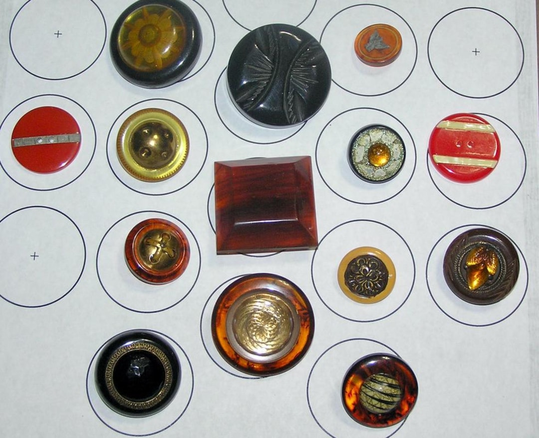 BAKELITE Buttons - Great Assortment - Lot of 14 - Etsy