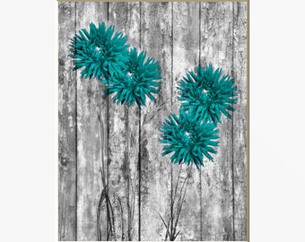 teal grey wall art etsy