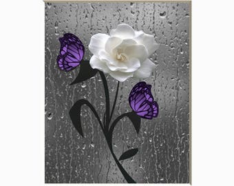 Purple Wall Art Etsy