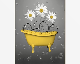 yellow home decor diy spoon mirror wall yellow gray bathroom wall art daisy flowers bubbles home decor matted picture home decor etsy yellow home decor diy spoon mirror wall yellow gray bathroom wall art daisy flowers bubbles home decor matted picture home decor etsy