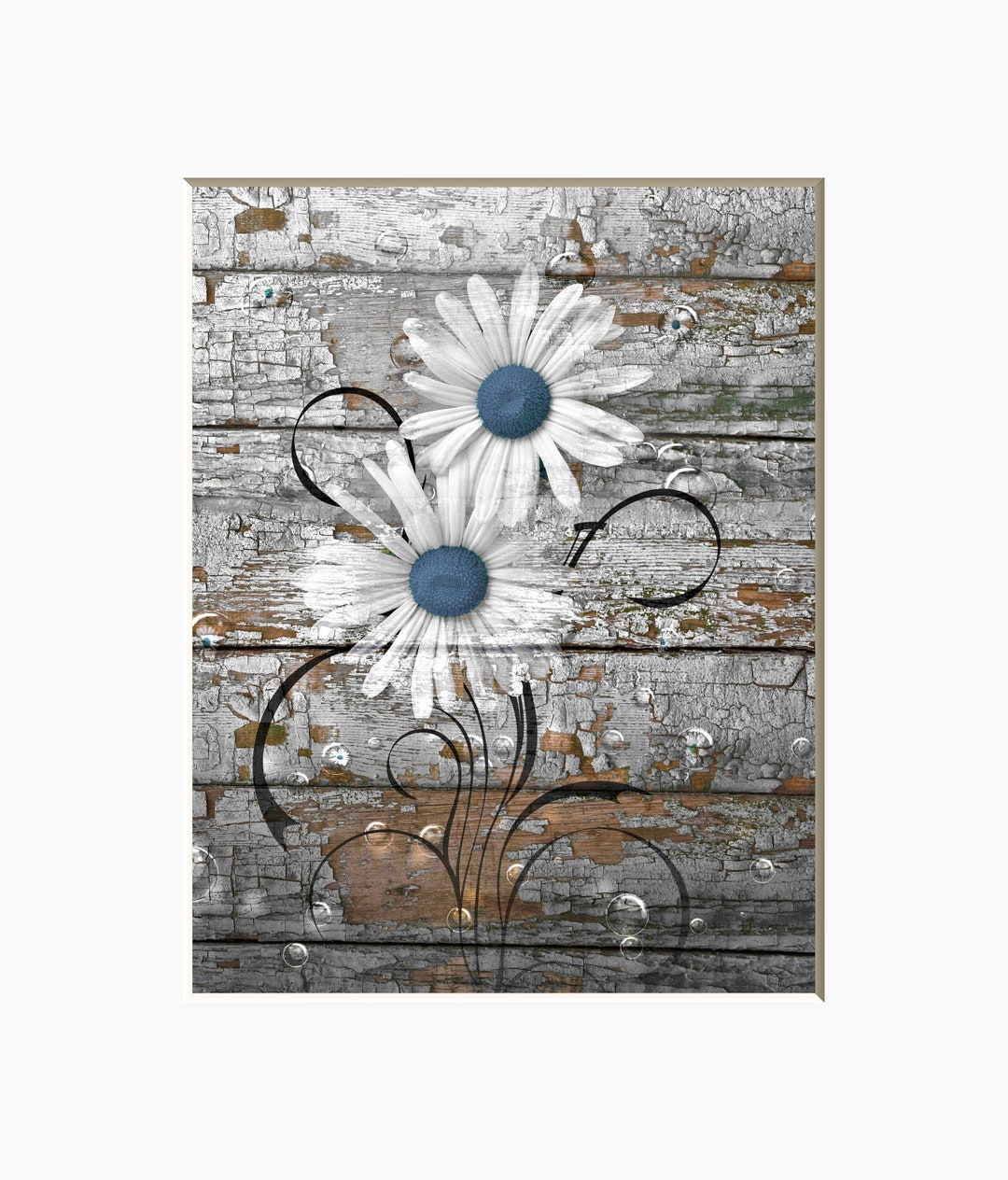 Brown Blue Rustic Home Decor Wall Art, Farmhouse, Country Wall Decor ...
