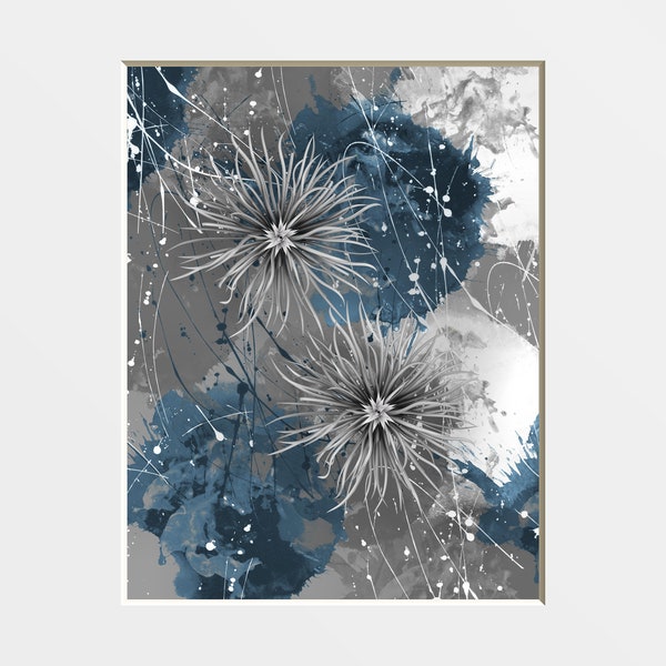 Blue Grey Wall Art - Etsy