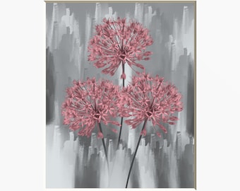 Pink Dandelions Home Decor Bedroom Bathroom Matted Wall Art Picture