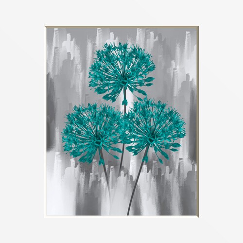 Teal Home Decor Wall Art Matted Pictures Bathroom Bedroom Etsy