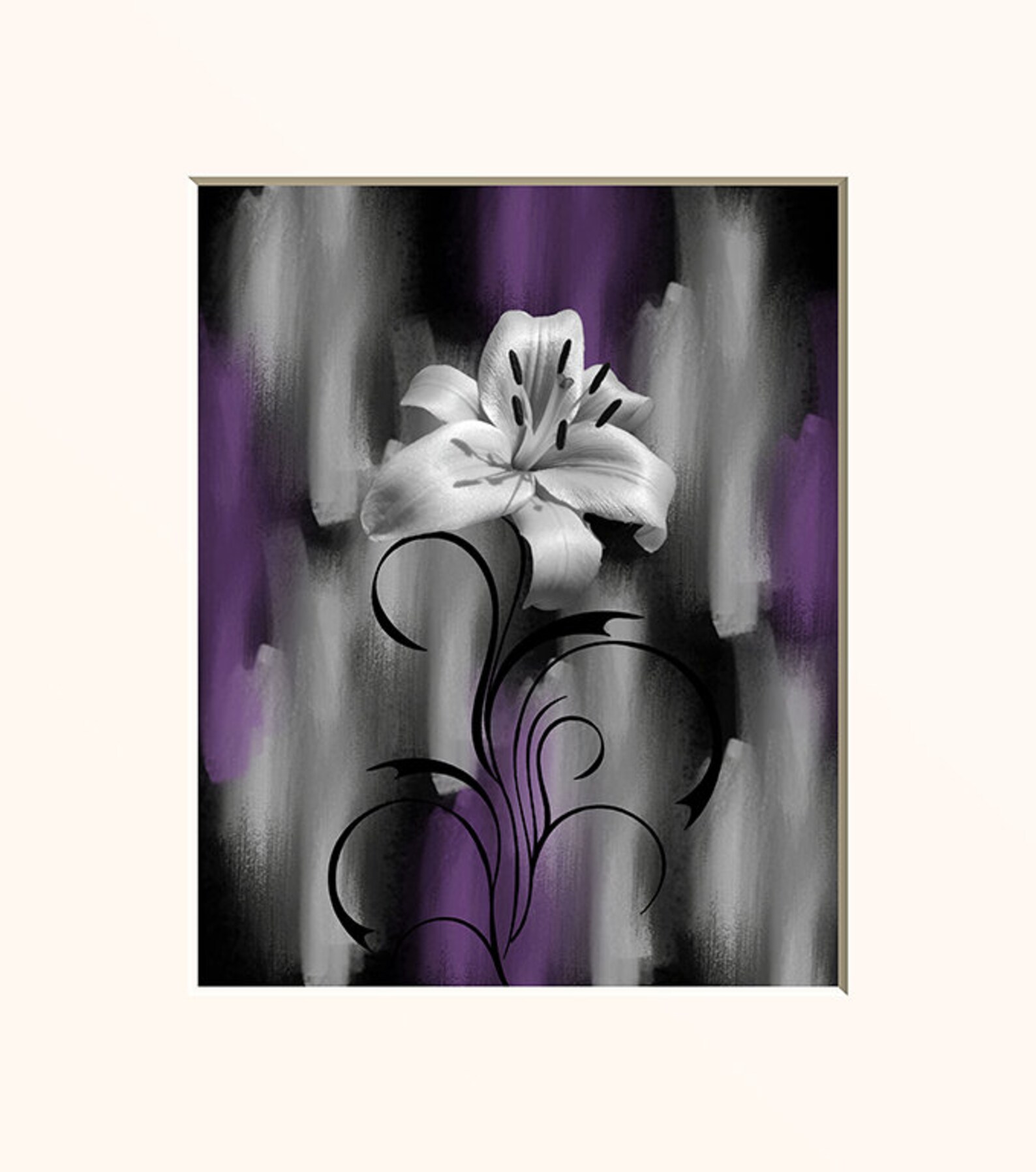 Purple Gray Wall Art for Bathroom Purple Gray Daisy Flowers Etsy