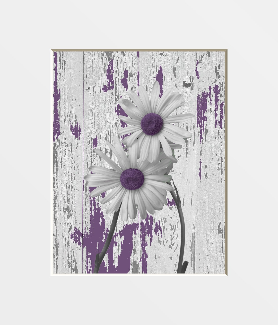 Purple Gray Wall Art for Bathroom Bedroom, Purple Photography Art
