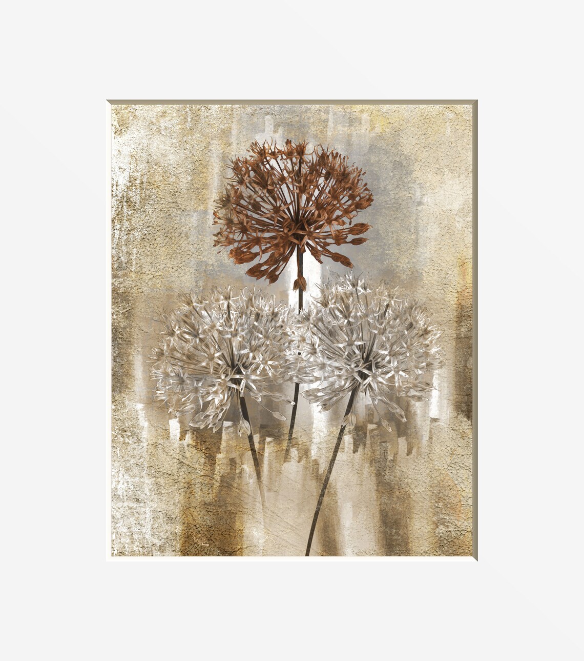 Rustic Brown White Home Decor Wall Art Modern Bedroom Living Etsy