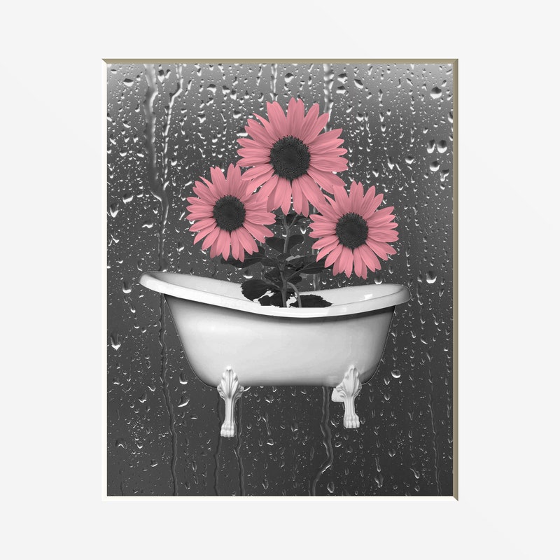 Pink Bathroom Art - Etsy