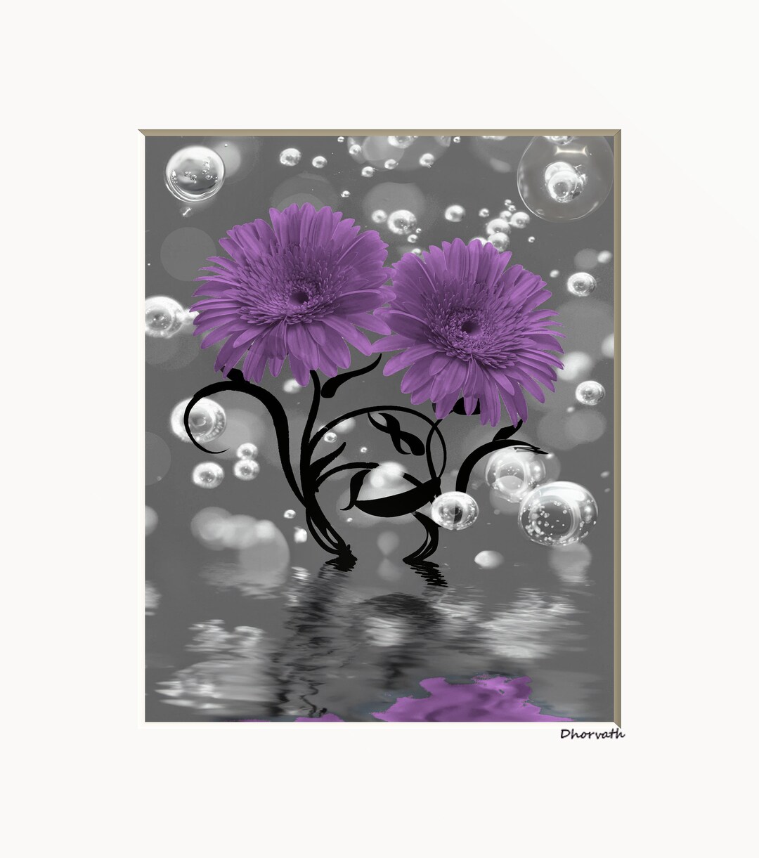 Purple Wall Art, Purple Wall Decor, Purple Gray Wall Pictures, Purple Matted Prints for Bathroom ...