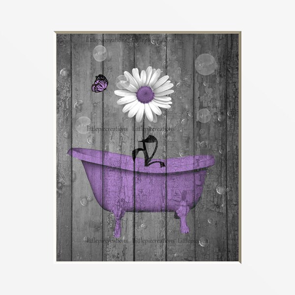 Purple Bathroom - Etsy