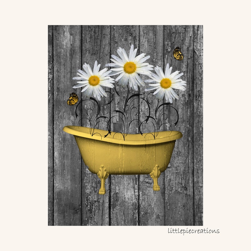 Daisy Bathroom Decor - Etsy