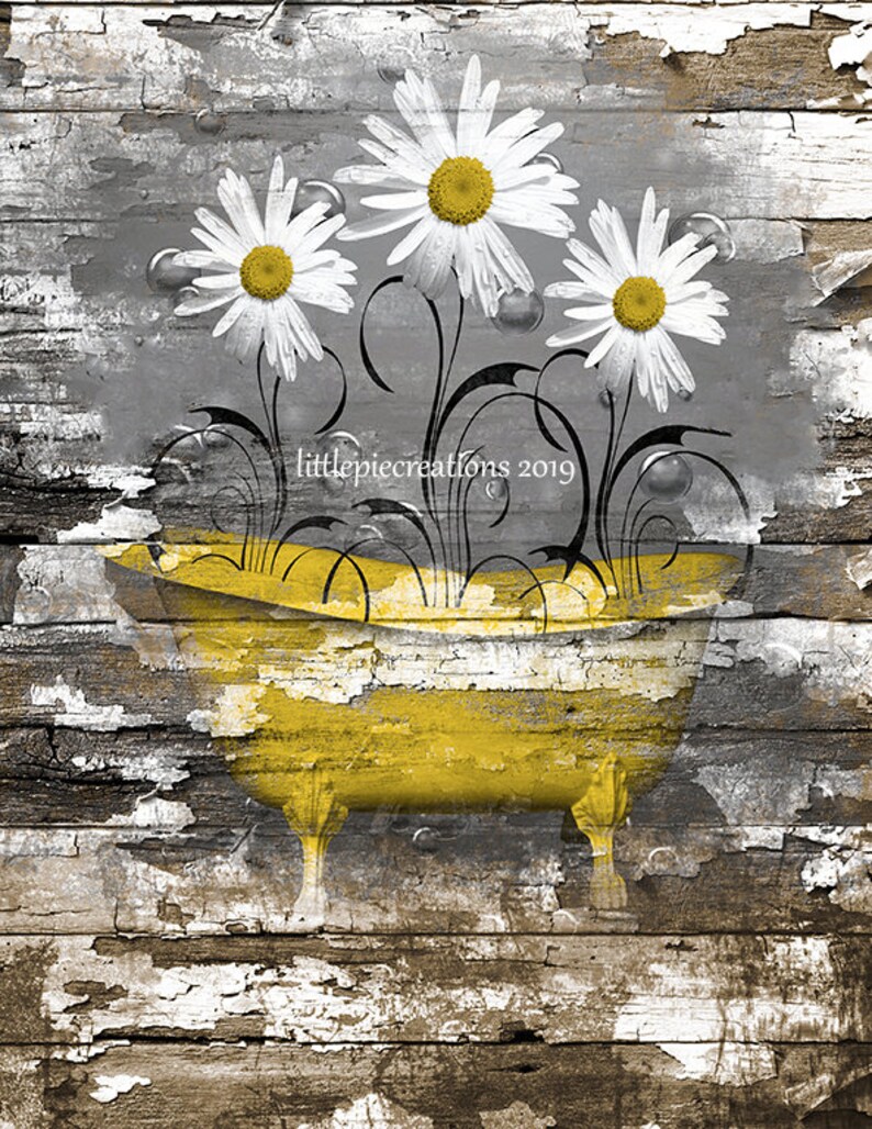 Rustic Daisy Flowers Decor Rustic Home Decor Farmhouse Etsy