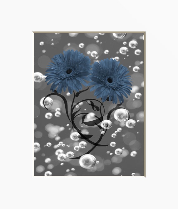 Gray And Blue Bathroom Wall Decor | Bathroom Decor