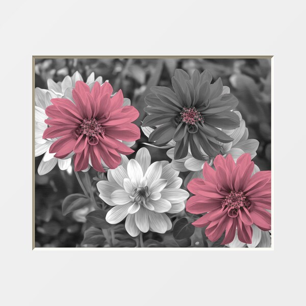 Pink Grey Wall Art Etsy