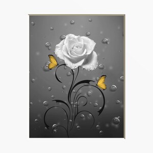 Yellow Bathroom Wall Art, Yellow Wall Prints, Yellow Matted Photography ...