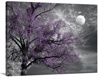 Digital Download Purple Tree Etching