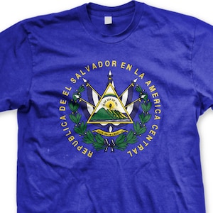 El Salvador Coat of Arms T Shirt Latin America Tee ALL SIZES & NEW 
