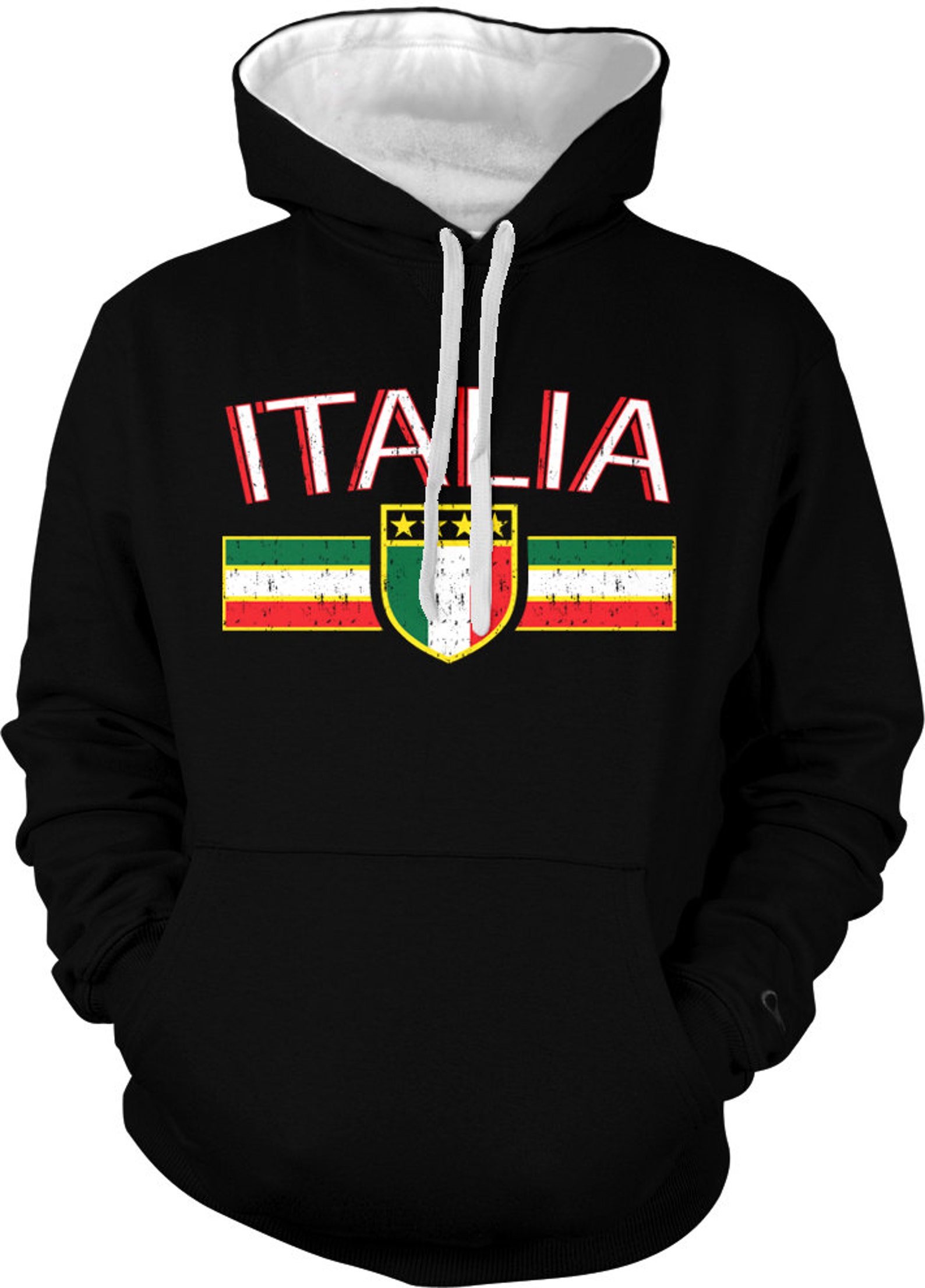 ITALY Country Sweatshirt Italia Hoodie Two Tone Sweatshirt Etsy