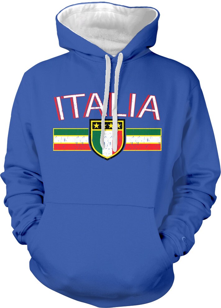 Italie Italia Repubblica Italiana République Rome drapeau Pride 2-Tone à capuche Pullover 