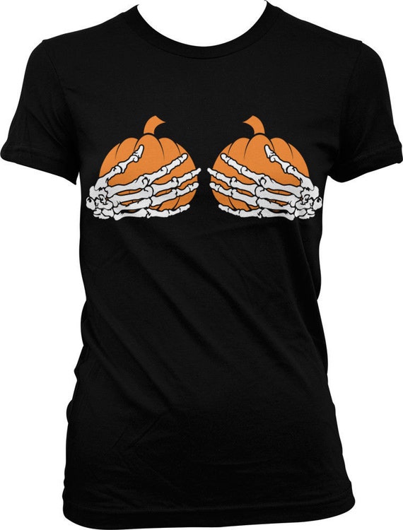  Women's Halloween Costume Pumpkin Skeleton T-Shirt Funny Long  Sleeve Pullover Tops for Ladies : Clothing, Shoes & Jewelry