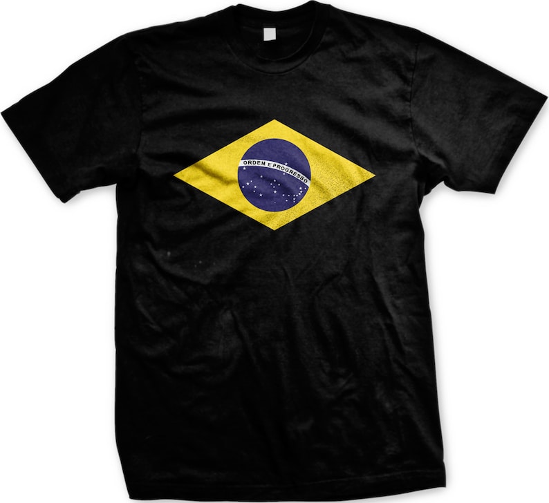 Brazil Flag Crest Men's T-shirt Flag of Brazil Brasil image 3